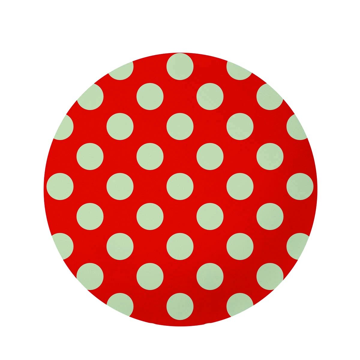 Red Polka Dot Round Rug-grizzshop