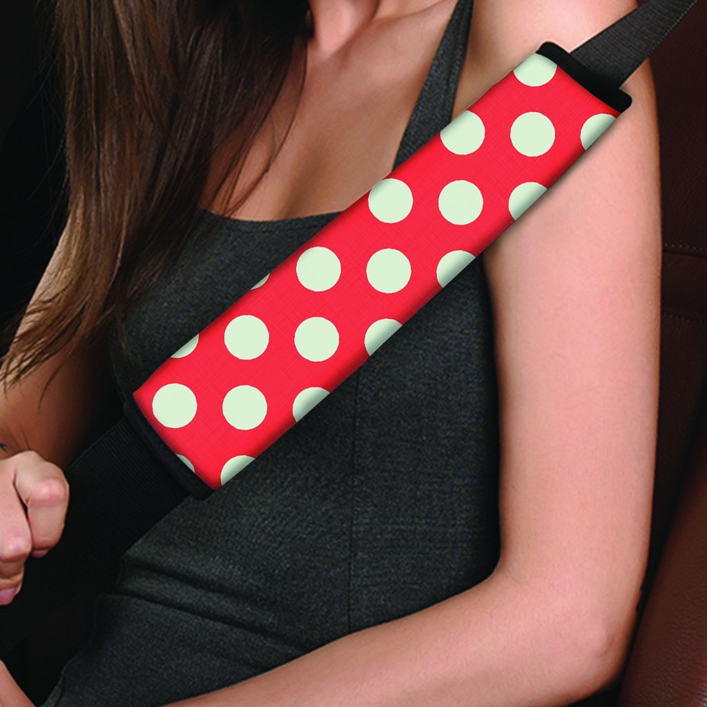 Red Polka Dot Seat Belt Cover-grizzshop