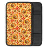 Red Polka Dot Sunflower Car Console Cover-grizzshop