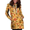 Red Polka Dot Sunflower Hoodie Dress-grizzshop