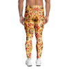 Red Polka Dot Sunflower Men's Leggings-grizzshop