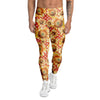 Red Polka Dot Sunflower Men's Leggings-grizzshop