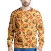 Red Polka Dot Sunflower Men's Sweatshirt-grizzshop