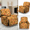 Red Polka Dot Sunflower Recliner Cover-grizzshop