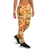 Red Polka Dot Sunflower Women's Joggers-grizzshop