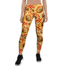 Red Polka Dot Sunflower Women's Leggings-grizzshop