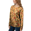 Red Polka Dot Sunflower Women's Sweatshirt-grizzshop