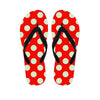 Red Polka Dot Women's Flip Flops-grizzshop