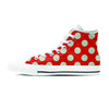 Red Polka Dot Women's High Top Shoes-grizzshop