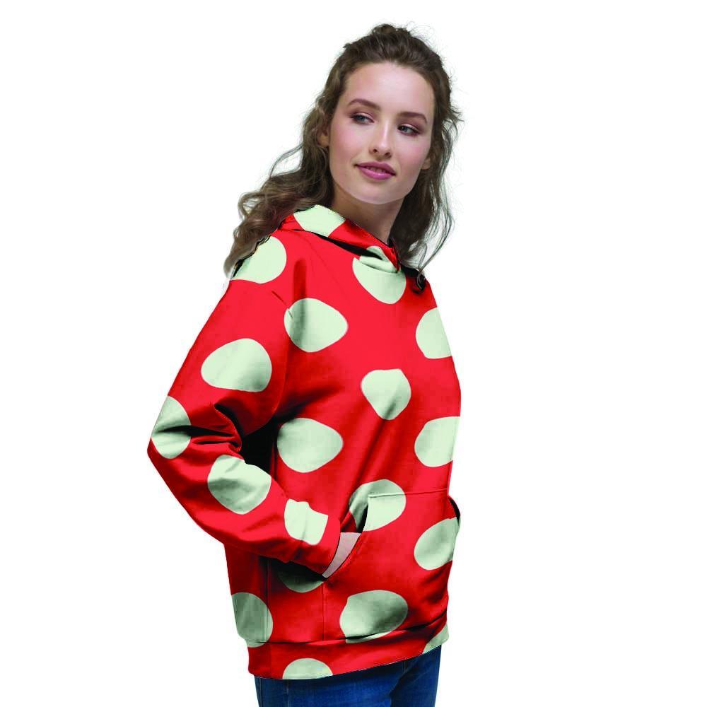 Red Polka Dot Women's Hoodie-grizzshop