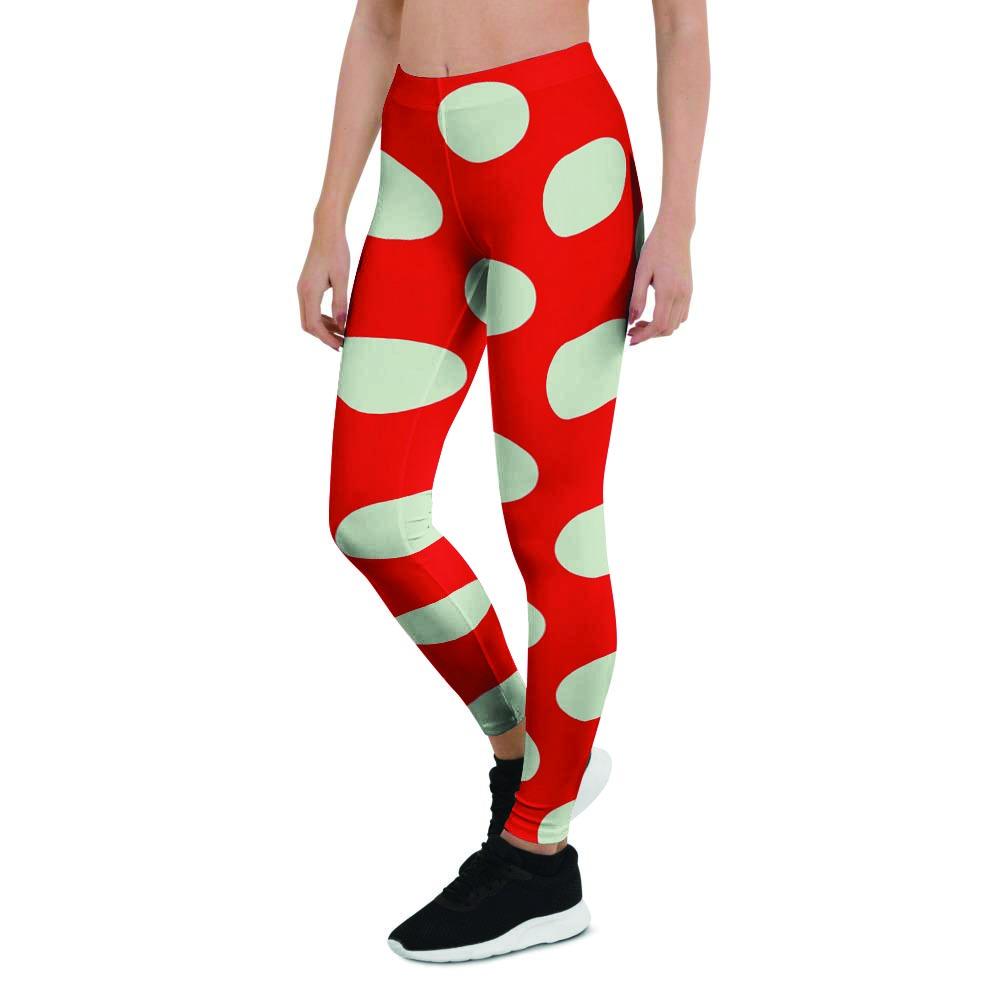 Red Polka Dot Women's Leggings-grizzshop