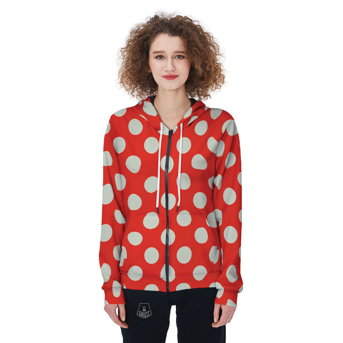 Polka dot hoodie on sale women's