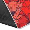 Red Poppy Floral Pattern Print Floor Mat-grizzshop