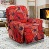 Red Poppy Floral Pattern Print Recliner Cover-grizzshop