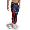 Red Robot Cyberpunk Print Men's Leggings-grizzshop