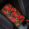 Red Rose Floral Car Console Cover-grizzshop