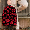 Red Rose Floral Doodle Backpack-grizzshop