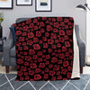 Red Rose Floral Doodle Blanket-grizzshop