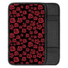 Red Rose Floral Doodle Car Console Cover-grizzshop