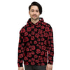 Red Rose Floral Doodle Men's Hoodie-grizzshop