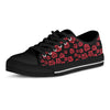 Red Rose Floral Doodle Men's Low Top Shoes-grizzshop