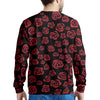 Red Rose Floral Doodle Men's Sweatshirt-grizzshop