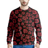 Red Rose Floral Doodle Men's Sweatshirt-grizzshop