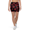 Red Rose Floral Doodle Mini Skirt-grizzshop