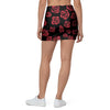 Red Rose Floral Doodle Mini Skirt-grizzshop