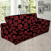 Red Rose Floral Doodle Sofa Cover-grizzshop