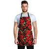 Red Rose Floral Men's Apron-grizzshop