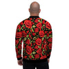 Red Rose Floral Men's Bomber Jacket-grizzshop