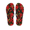 Red Rose Floral Men's Flip Flops-grizzshop