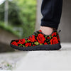 Red Rose Floral Men's Sneakers-grizzshop