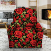 Red Rose Floral Recliner Cover-grizzshop