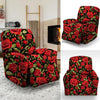 Red Rose Floral Recliner Cover-grizzshop