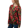 Red Rose Floral Women's Sweatshirt-grizzshop