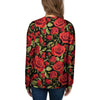 Red Rose Floral Women's Sweatshirt-grizzshop