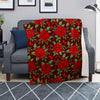 Red Rose Flower Blanket-grizzshop