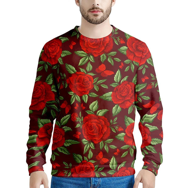 Red Rose Flower Men s Sweatshirt Grizzshopping