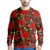 Red Rose Flower Men's Sweatshirt-grizzshop