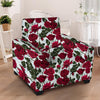 Red Rose Flower Print Armchair Cover-grizzshop