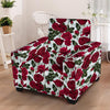 Red Rose Flower Print Armchair Cover-grizzshop