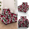 Red Rose Flower Print Armchair Cover-grizzshop