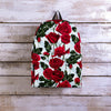 Red Rose Flower Print Backpack-grizzshop