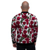 Red Rose Flower Print Men's Bomber Jacket-grizzshop