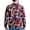 Red Rose Flower Print Men's Sweatshirt-grizzshop