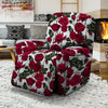 Red Rose Flower Print Recliner Cover-grizzshop