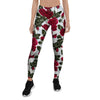 Red Rose Flower Print Women's Leggings-grizzshop