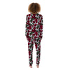 Red Rose Flower Print Women's Pajamas-grizzshop